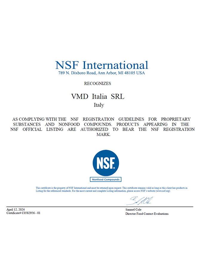 NSF Certificate